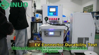 Sistema de teste de aumento de temperatura de conectores de veículos elétricos