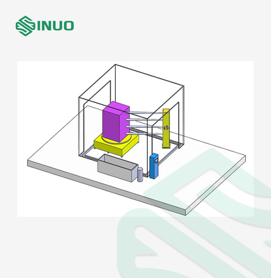 Sistema de ensaio de impermeabilidade à chuva ao ar livre IPX5 IPX6 Sistema de ensaio de pulverização ISO20653